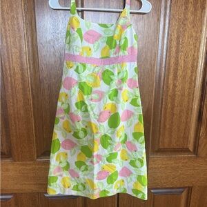 Lilly Pulitzer Vibrant Lemon Print Midi Dress